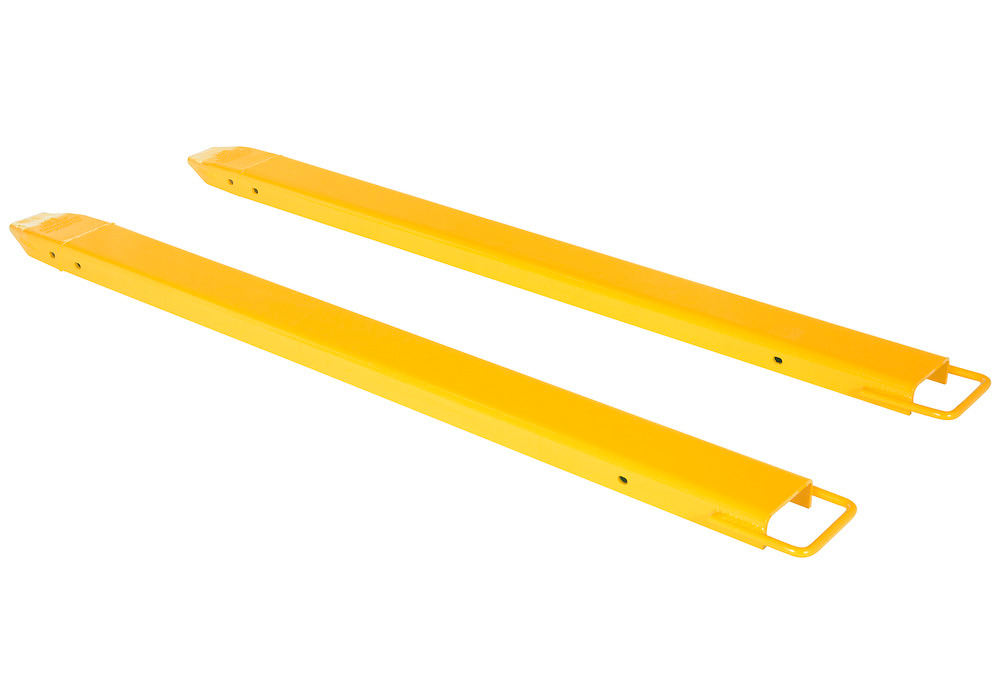 Fork Extensions - Standard Pair - 72L x 5W In - Steel Construction - Powder-Coated Yellow Finish - 1