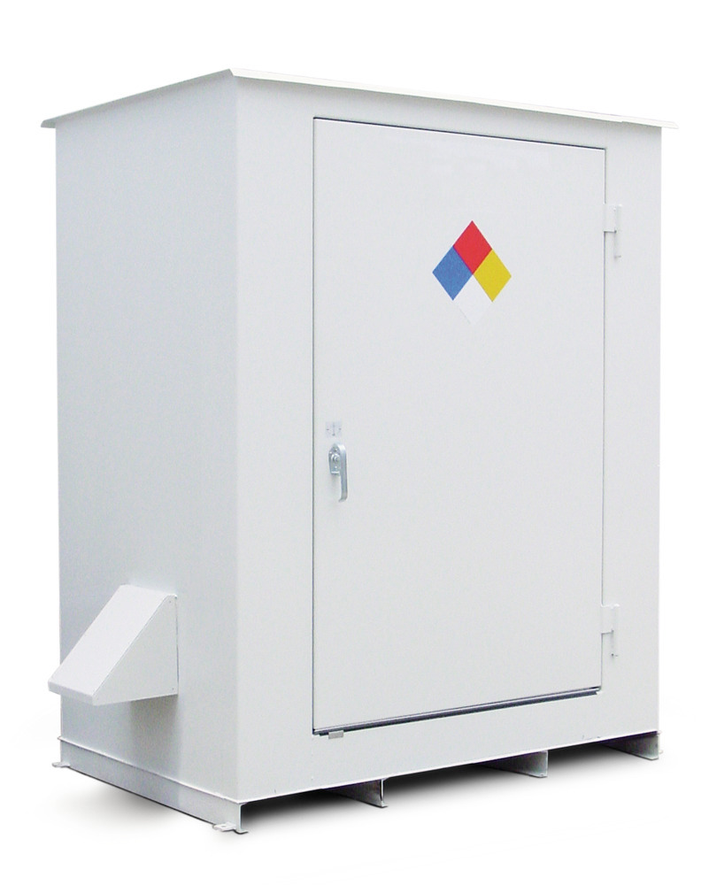 Chemical Storage Locker for Hazardous Chemicals - FM Approved - 2 HR Fire Rated - 2 Drum Locker - 1