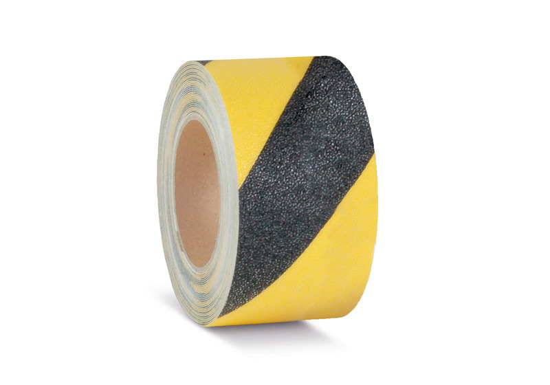 m2-csúszásgátló szalag™, Easy Clean, fekete/sárga, tekercs 100 mm x 18,3 m