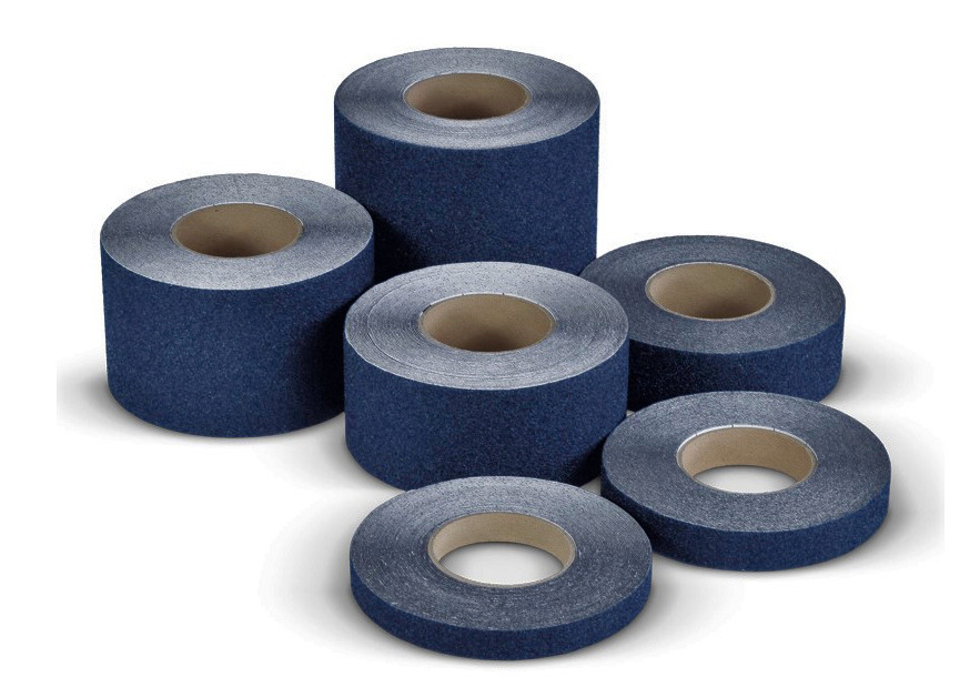 Superficie antideslizante, azul, rollo 150 mm x 18,3 m: Easy Clean - 1
