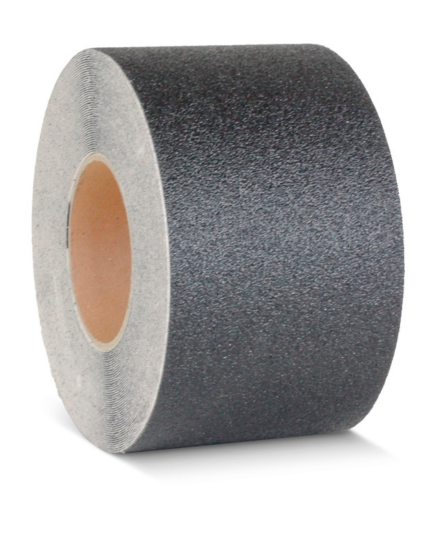 Revêtement anti-dérapant m2™ « extrêmement flexible », noir, rouleau 100 mm x 18,3 m - 1