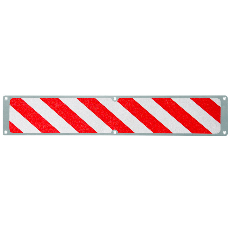 Placa antideslizante, aluminio, rojo/blanco, 635 x 114 mm - 1