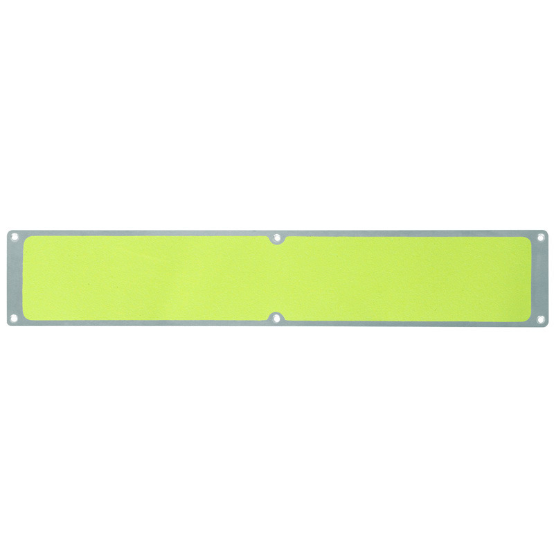Piastra antiscivolo, alluminio m2, colore segnaletico, gialla, 635 x 114 mm - 1