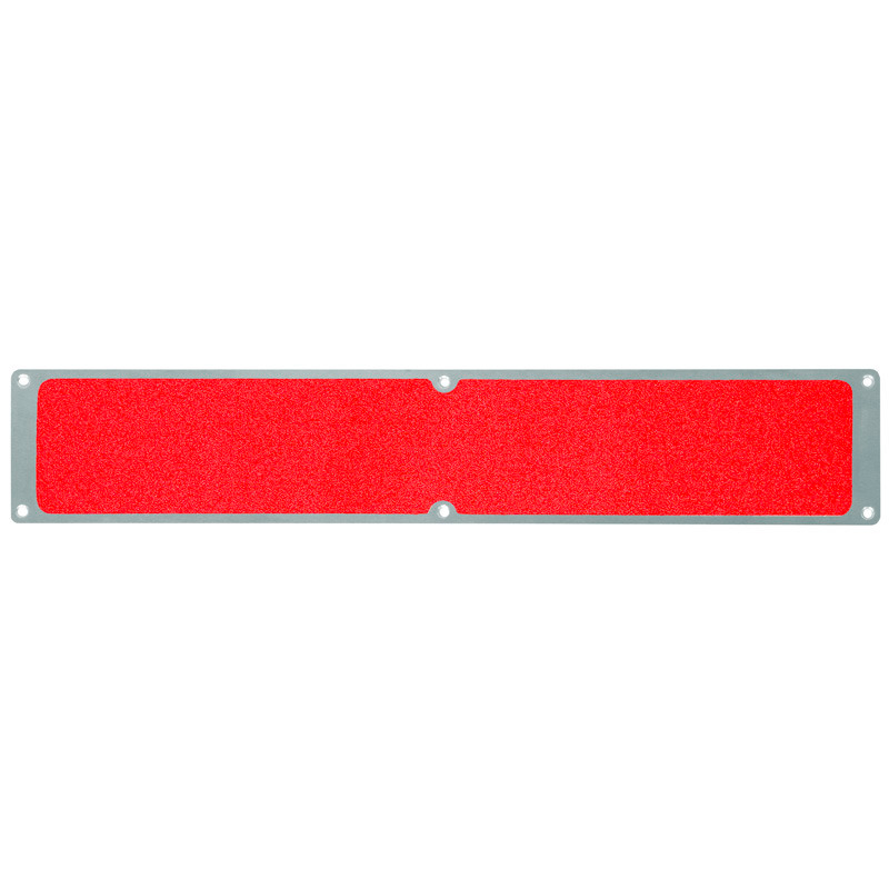 Piastra antiscivolo, alluminio m2, Universal, rossa, 635 x 114 mm - 1
