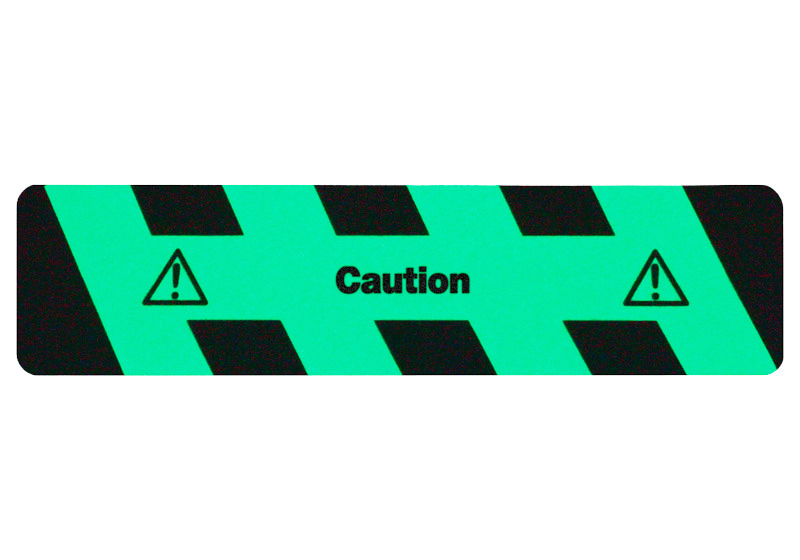 Strato antiscivolo m2™, fosforescente nero/giallo, “Caution” - 1