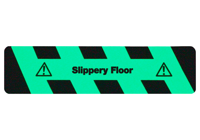 Tapis antidérapant m2, phosphorescent SG, "Slippery Floor" - 1