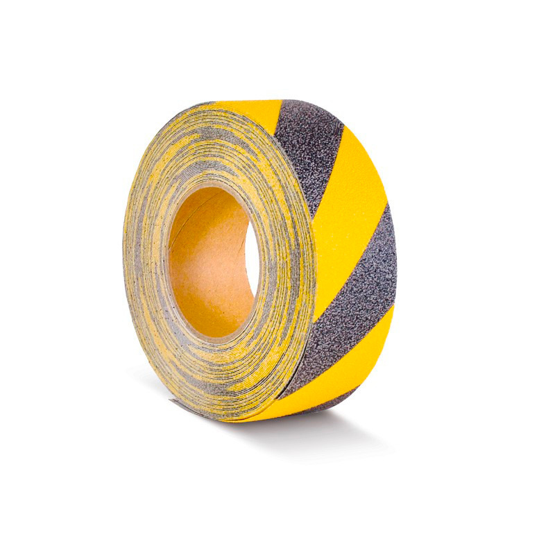 Anti-slip tape, Basic, black/yellow, roll 50 mm x 18.3 m