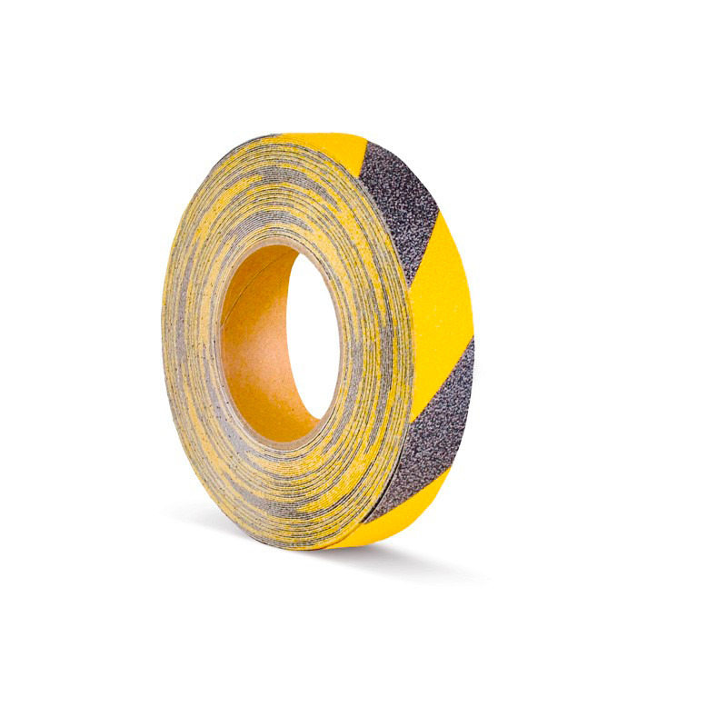 Anti-slip tape, Basic, black/yellow, roll 25 mm x 18.3 m - 1
