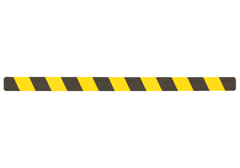 m2 sklisikker merking™, advarsel, sort/gul, stripe 50 x 800 mm, 10 stk./pakke - 1