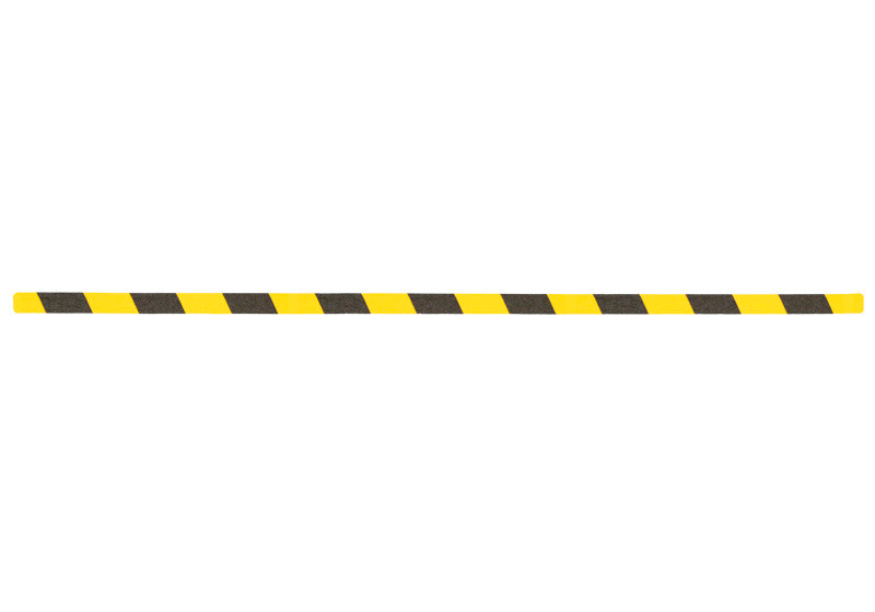 Sinalização de advertência antiderrapante, preto/amarelo, 25x1000 mm, 10 unidades - 1