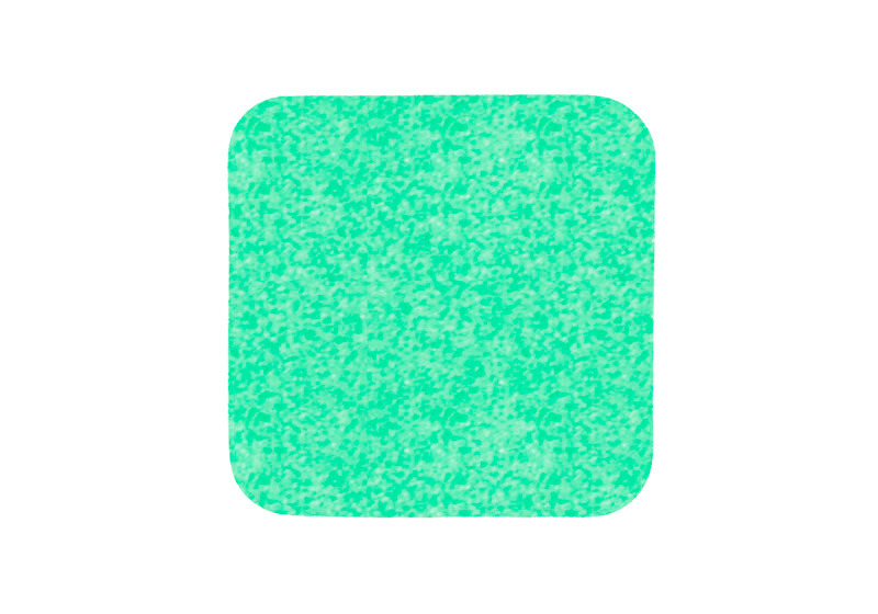 Tapis antidérapant m2, souple, vert signal, bandes individuelles, 140 x 140 mm, UV=10 pièces - 1