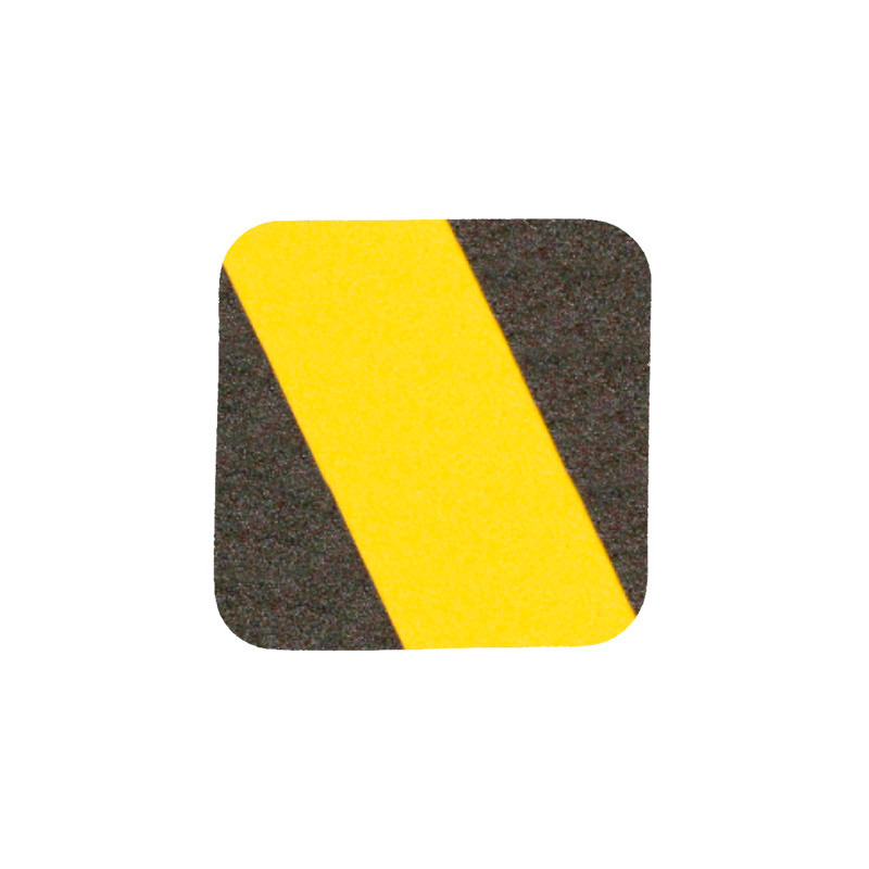 m2-Antislip™, vervormbaar, zwart/geel, enkele stroken, 140 x 140 mm,PU=10 st. - 1