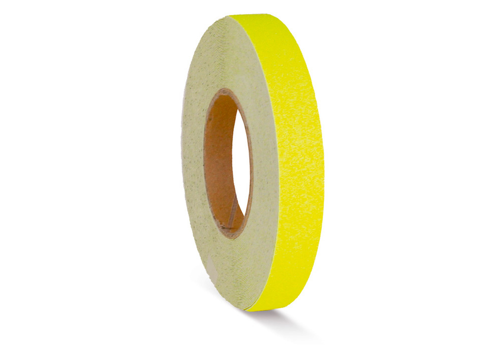 m2 anti-slip tape™, signal colour, yellow, roll 25 mm x 18.3 m - 1