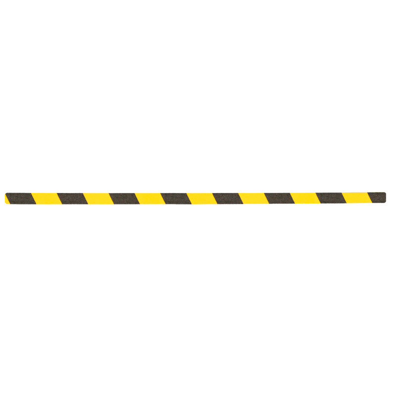 m2 antislipbekleding™, vervormbaar, zwart/geel, enkele stroken, 25 x 800 mm,PU=10 st. - 1