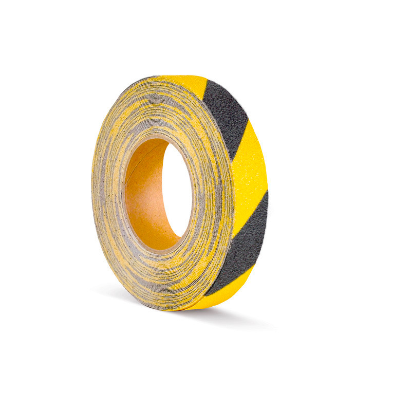 m2-Antislip™, vervormbaar, zwart/geel, rol 25 mm x 18,3 m - 1