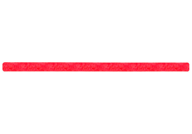 m2 wykładzina antypoślizgowa™, Universal, czerwona, pojedyncze paski, 50 x 1000 mm, opak. = 10 szt. - 1