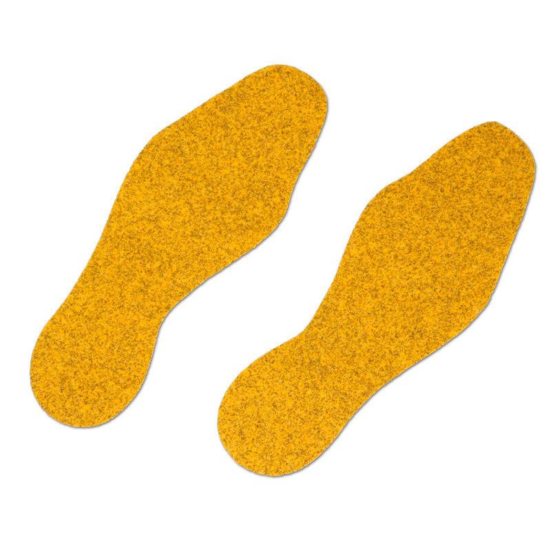 m2-Antislip™, informatiemarkering, Public 46, geel, schoenvorm,95 x 265 mm (1paar),PU=10 st. - 1