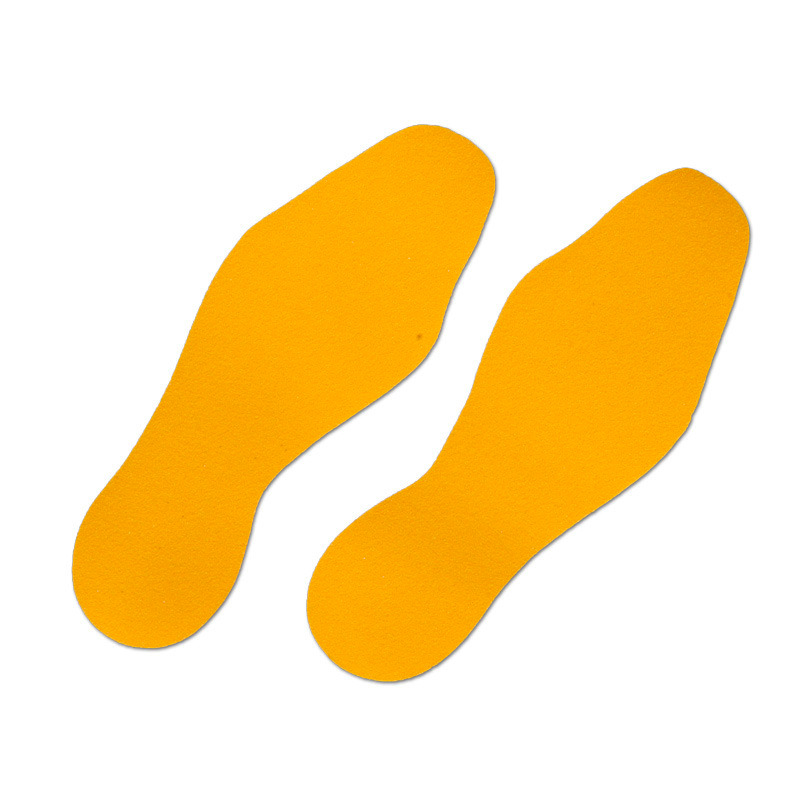 m2-Antislip Pad™, markering, vervormbaar, geel, schoenvorm,95 x 265 mm (1paar),PU=10 st. - 1