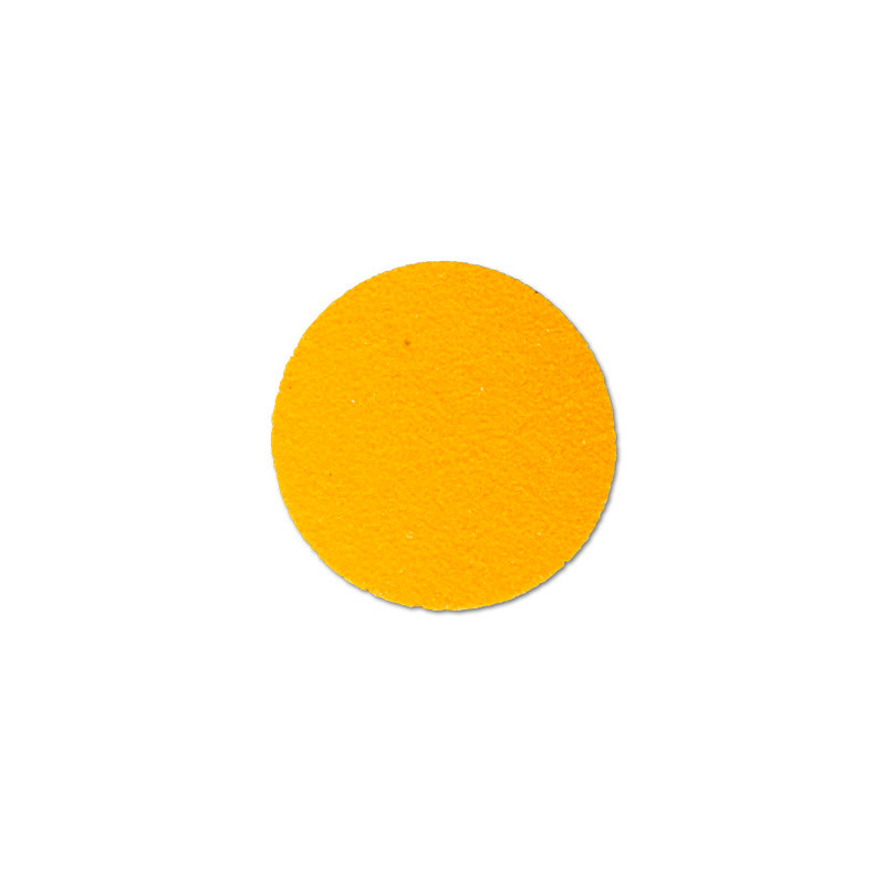 Marca advertencia Antirutschbelag™, moldeable, amarillo, círculo, 90 mm, pack 50 unidades