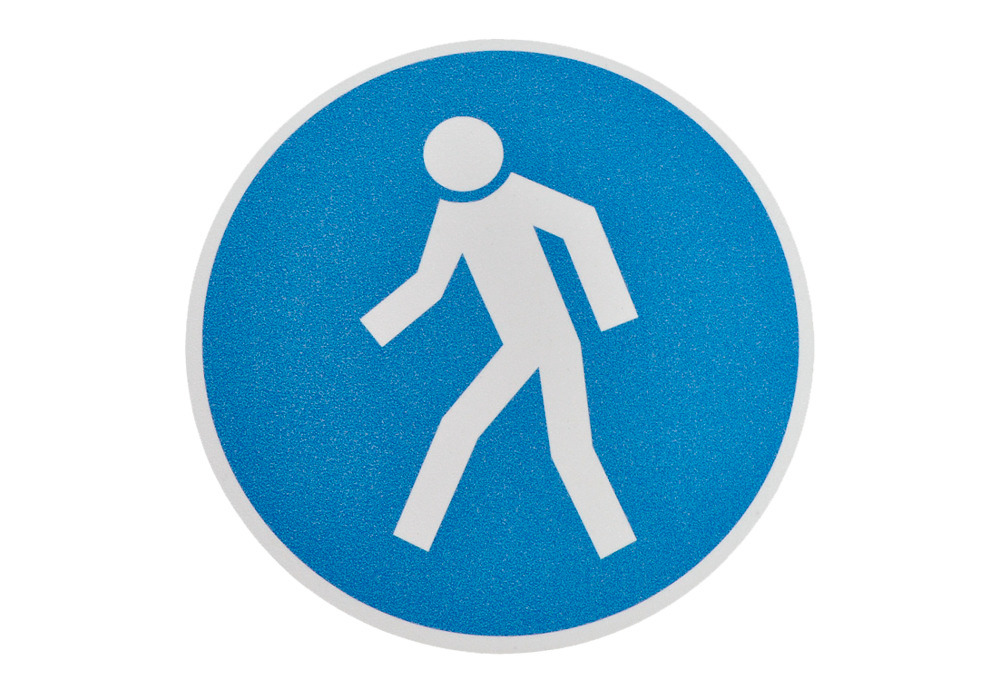 m2-Antirutschbelag™, Bodenmarkierungssymbol, "Für Fußgänger", Kreis 400 mm - 1