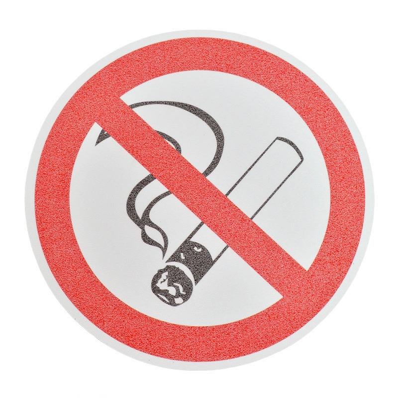 m2-Antirutschbelag™, Bodenmarkierungssymbol, "Rauchen verboten", Kreis 400 mm - 1