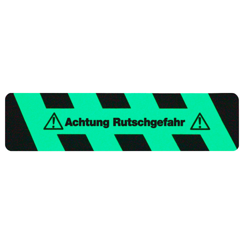 Skridsikker afmærkning m2™, selvlysende SG, "Achtung Rutschgefahr"