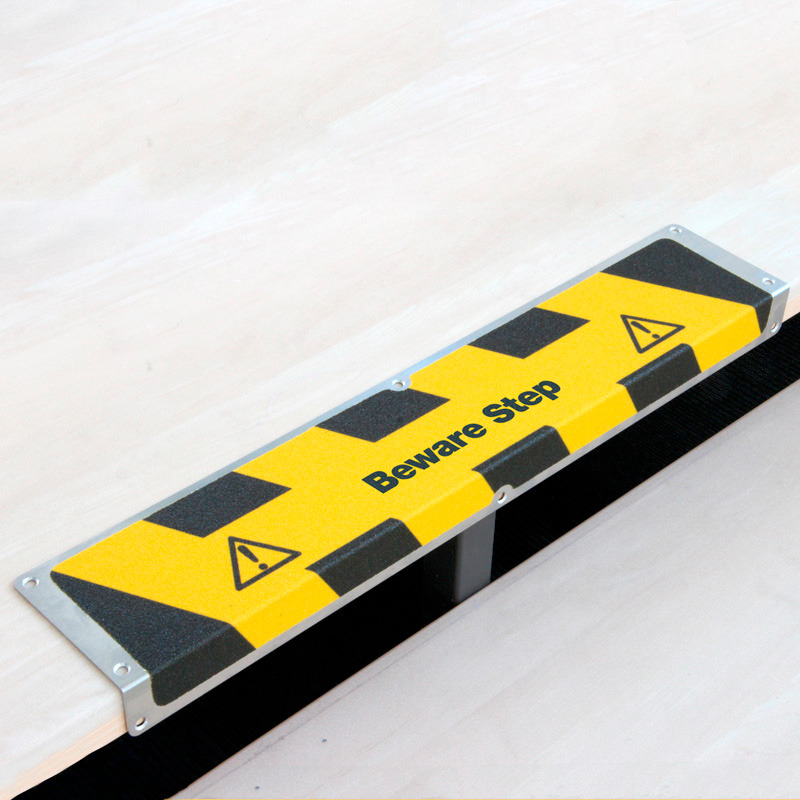 Anti-slip edge profile, aluminium m2, "Caution Step", W 635 mm - 1