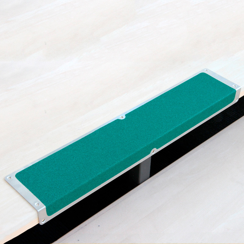 Anti-slip edge profile, aluminium m2, Universal, green, W 635 mm - 1