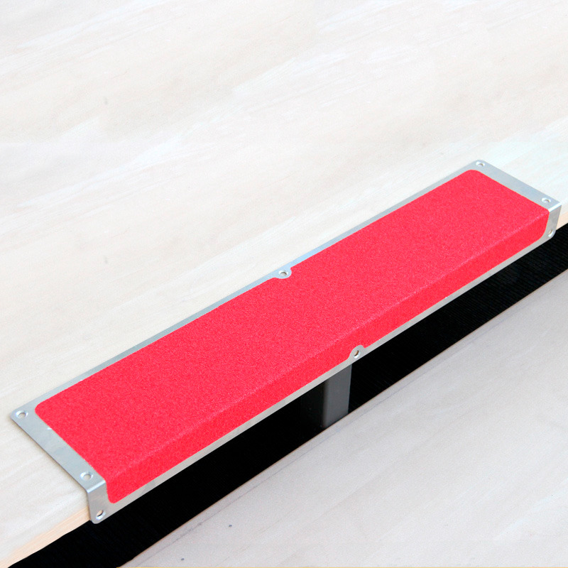 Perfil de borde antideslizante, aluminio, Universal, rojo, ancho 635 mm - 1