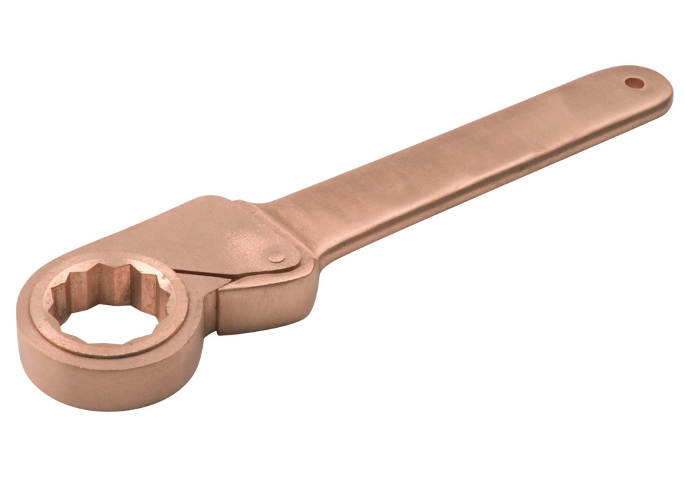 Llave de trinquete de 12 cantos, ancho 17 mm, bronce especial sin chispas para zonas ATEX - 1