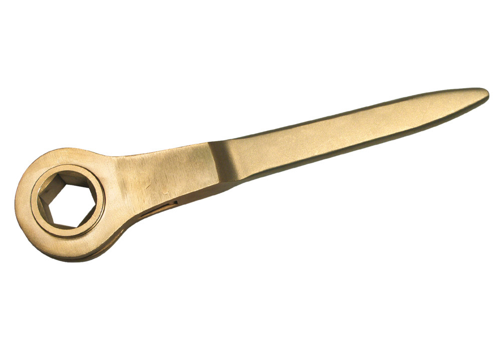 6-kantet skrallenøkkel, 1" x 17 mm, bronse, gnistfri, for Ex-soner - 1