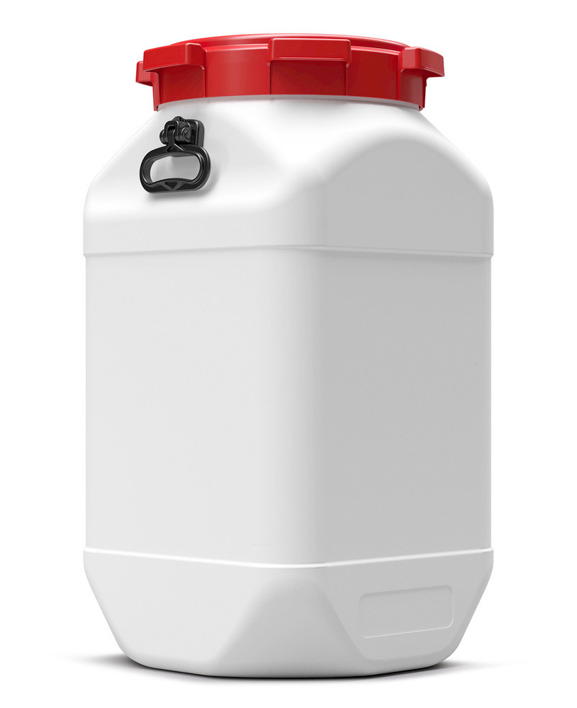 Breedhals polyethyleen (PE) vat, vierkant, 80 liter - 1