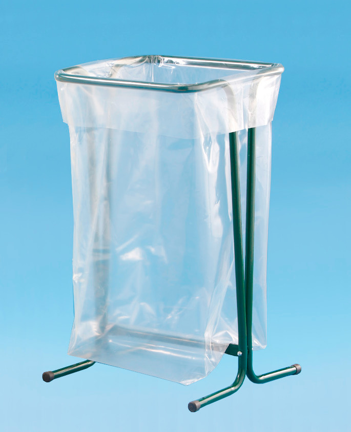 Support stationnaire pour sacs poubelle de 120 litres, vert - 3