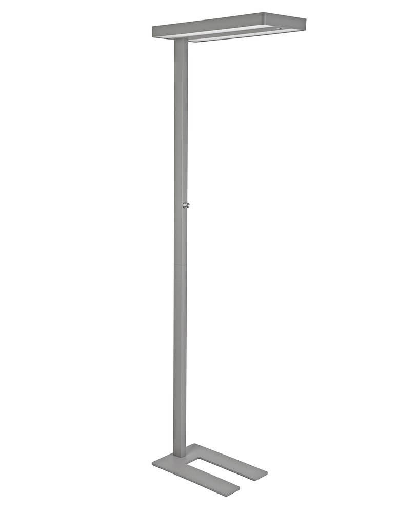 LED standerlampe Trivas, dæmpbar, højde 1950 mm, sølv