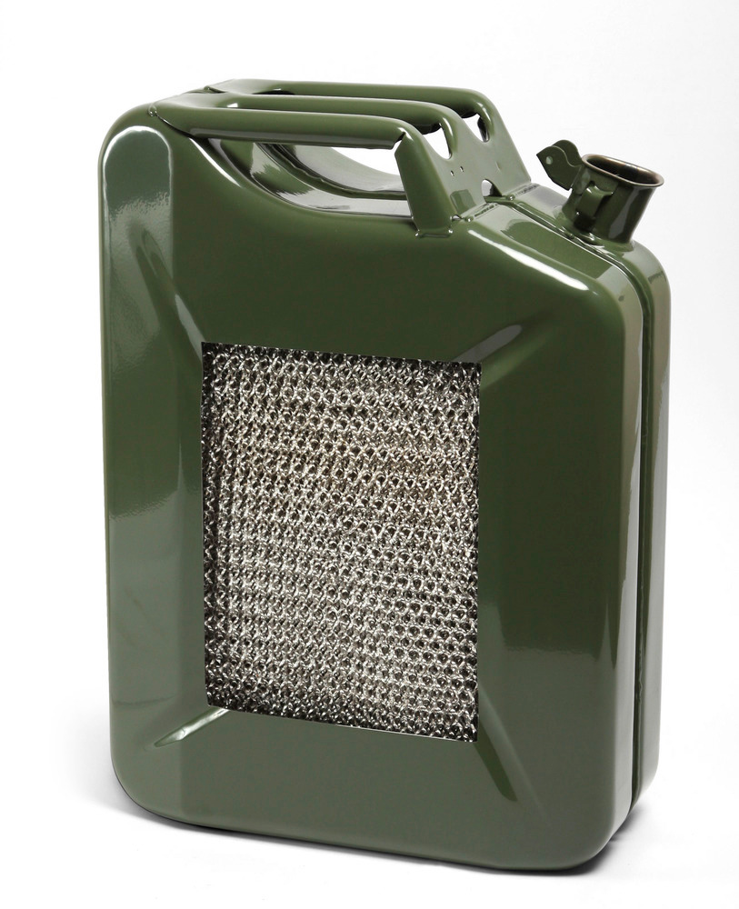 Tanica per carburante Explo-Safe in acciaio, volume 20 litri, con omologazione UN