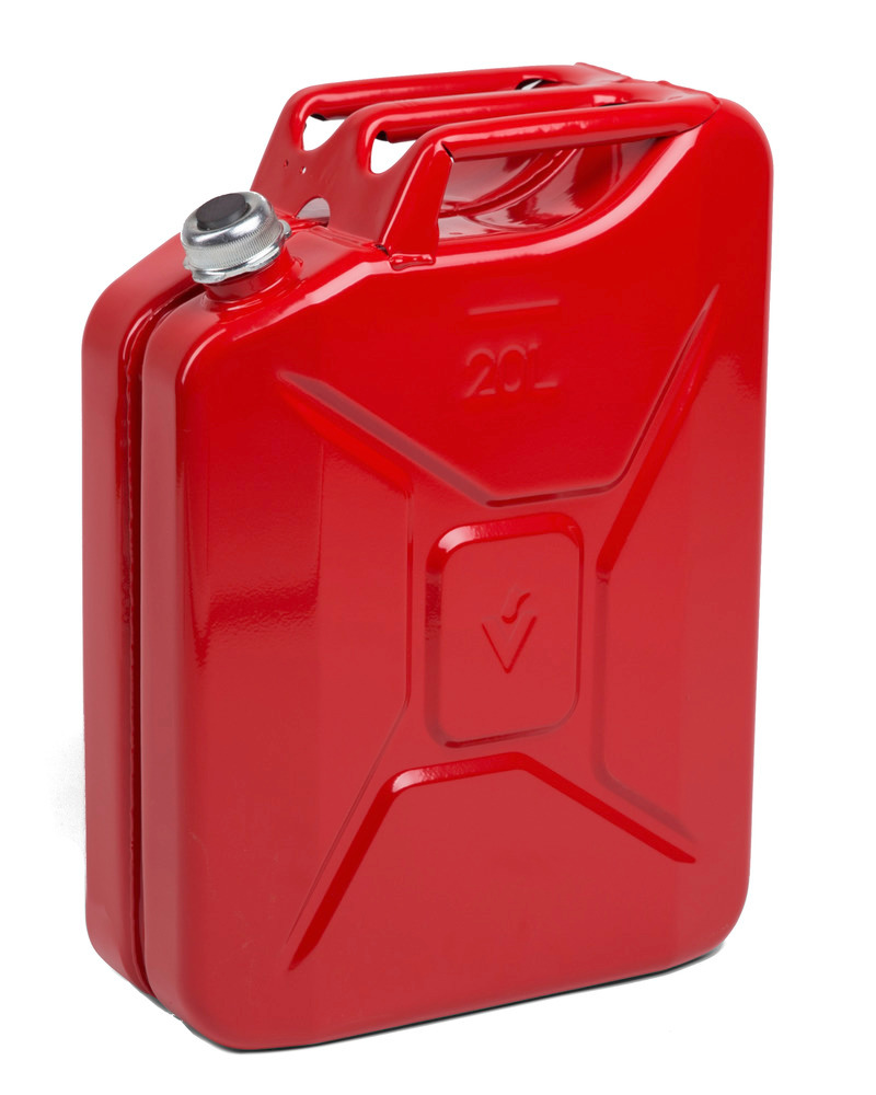 Kraftstoffkanister aus Stahl, mit Schraubkappe, 20 Liter Volumen, mit UN-Zulassung - 1