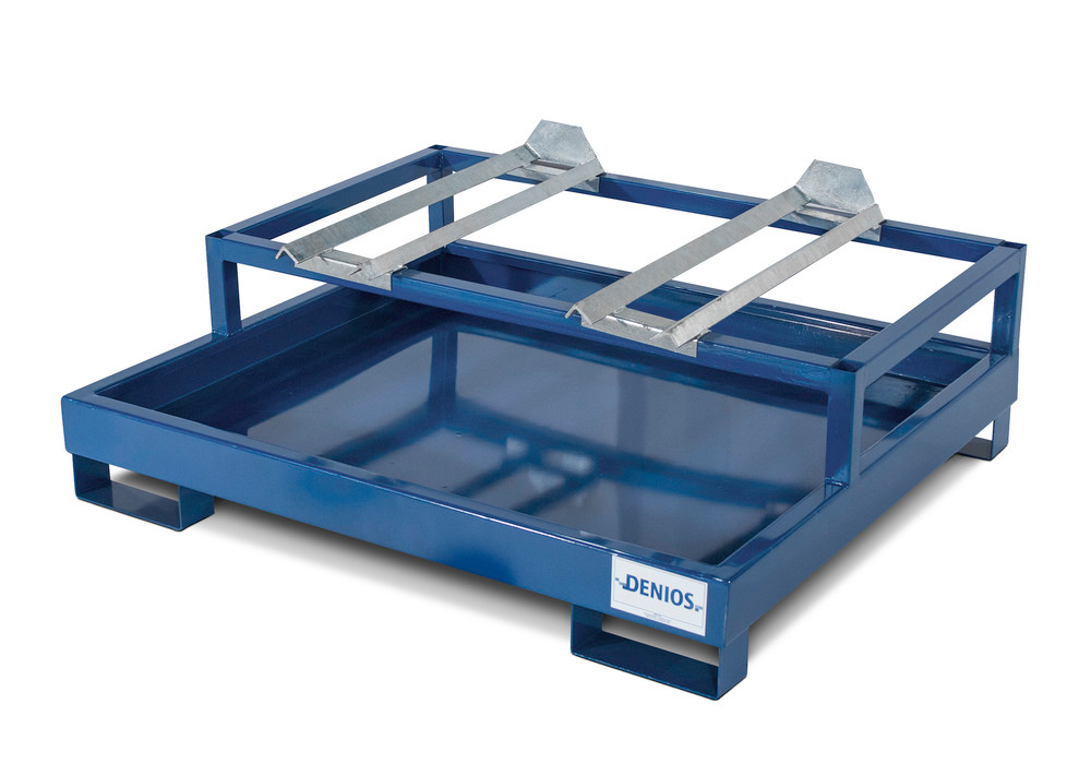 Drum Dispensing System - 2 Drum Capacity - Removable Grating - Steel Construction - Secure Storage - 1