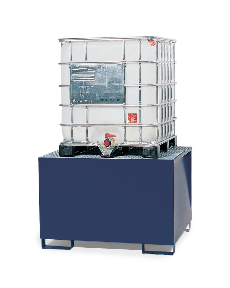 IBC Spill Containment Pallet - 350-Gallon IBC Tote - Painted Steel - 60 x 53 - 1