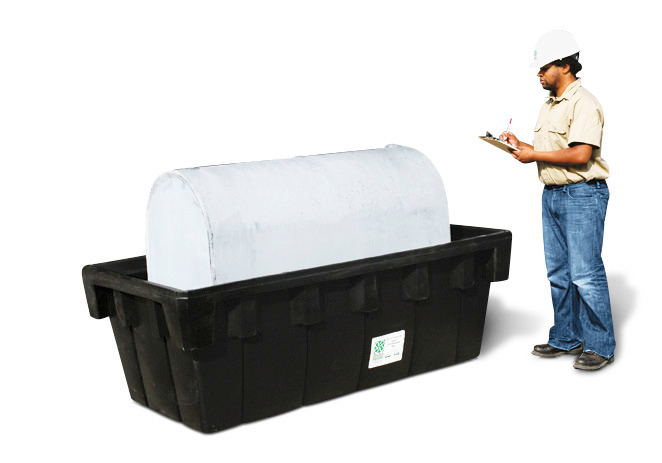 Containment Sump with Drain - Poly Construction - 550 gallon Sump Capacity - Corrosion Free - 1