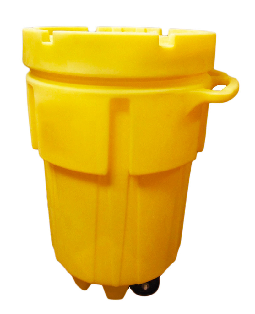 Drum overpack in polyethylene (PE), with castors, UN approval and screw lid, 360 litre volume - 1