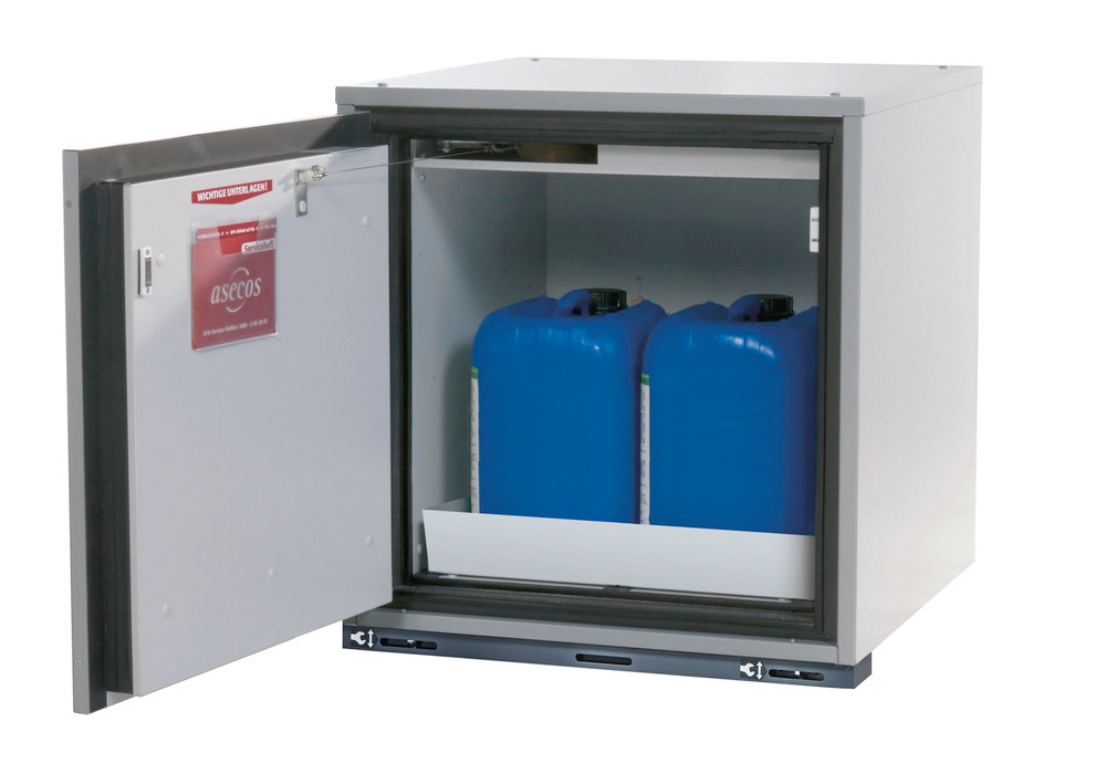 asecos Safety Storage Cabinet Under Bench, 90 Min fire resistant, 1 Door, Model UB90 - 1