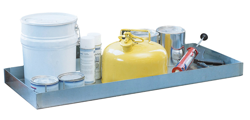 Spill Containment Tray- 11 Gallon Spill Tray Capacity - Galvanized Steel-36"x 24"x 3" IN  - 3