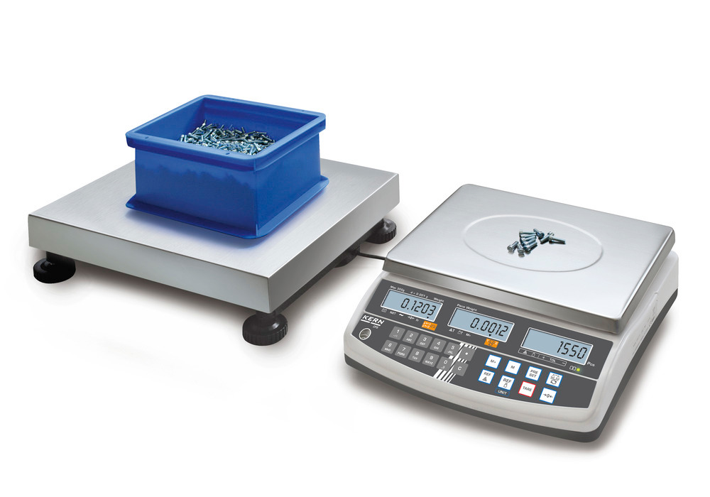 KERN counting scale CCS, up to 600 kg, min. part weight 0.5 g/unit, weighing plate 840 x 1300 mm - 1