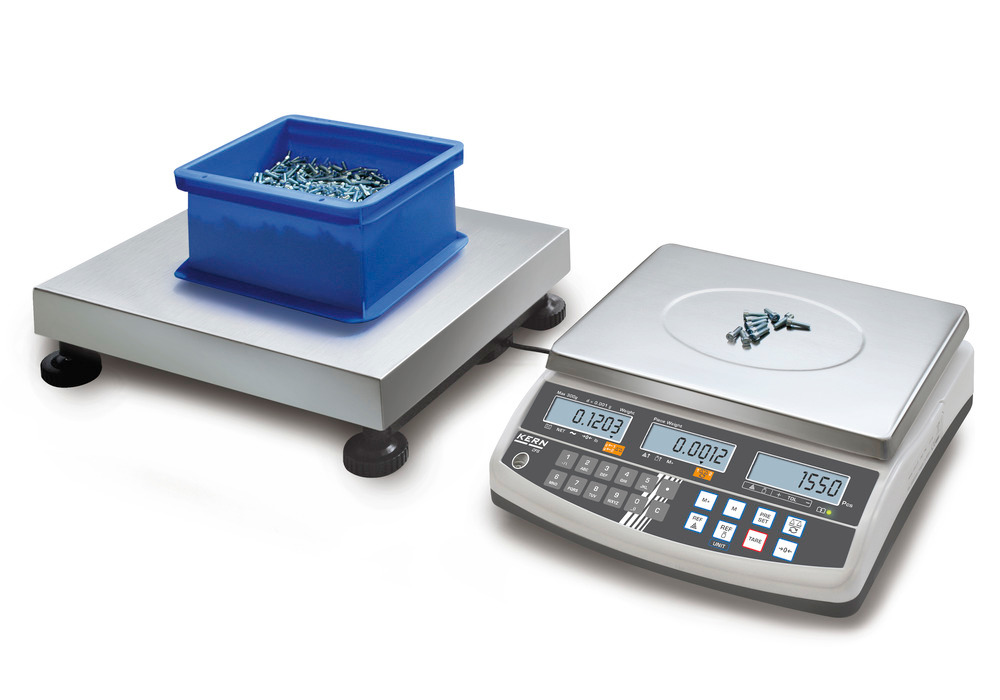 KERN counting scale CCS, up to 300 kg, min. part weight 1.0 g/unit, weighing plate 650 x 500 mm - 1
