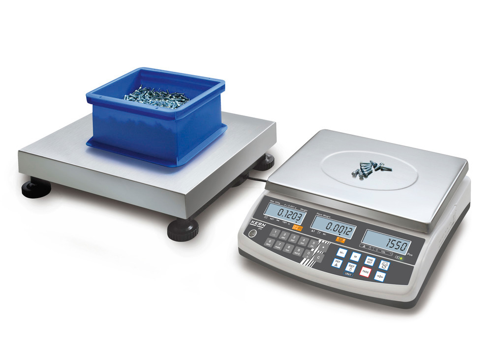 KERN counting scale CCS, up to 300 kg, min. part weight 0.5 g/unit, weighing plate 650 x 500 mm - 1