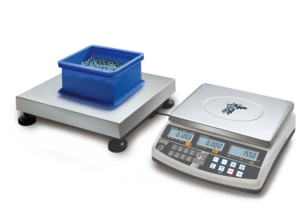 KERN counting scale CCS, up to 150 kg, min. part weight 1.0 g/unit, weighing plate 650 x 500 mm - 1