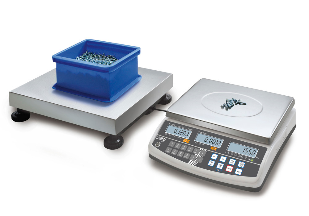 KERN counting scale CCS, up to 150 kg, min. part weight 0.5 g/unit, weighing plate 500 x 400 mm - 1