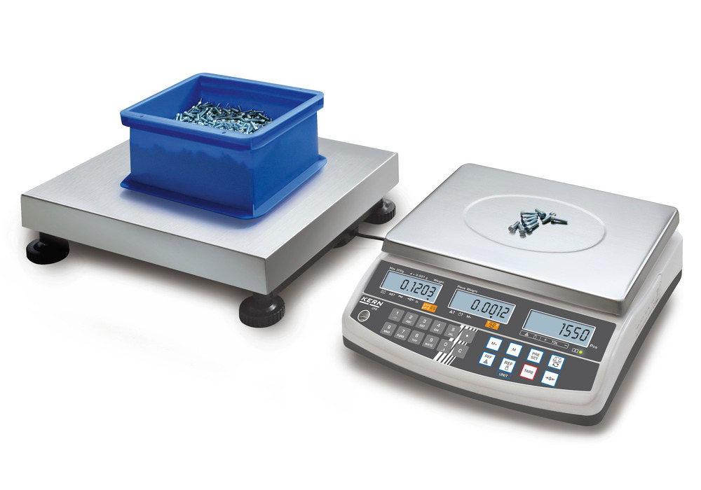KERN counting scale CCS, up to 60 kg, min. part weight 0.5 g/unit, weighing plate 400 x 300 mm - 1