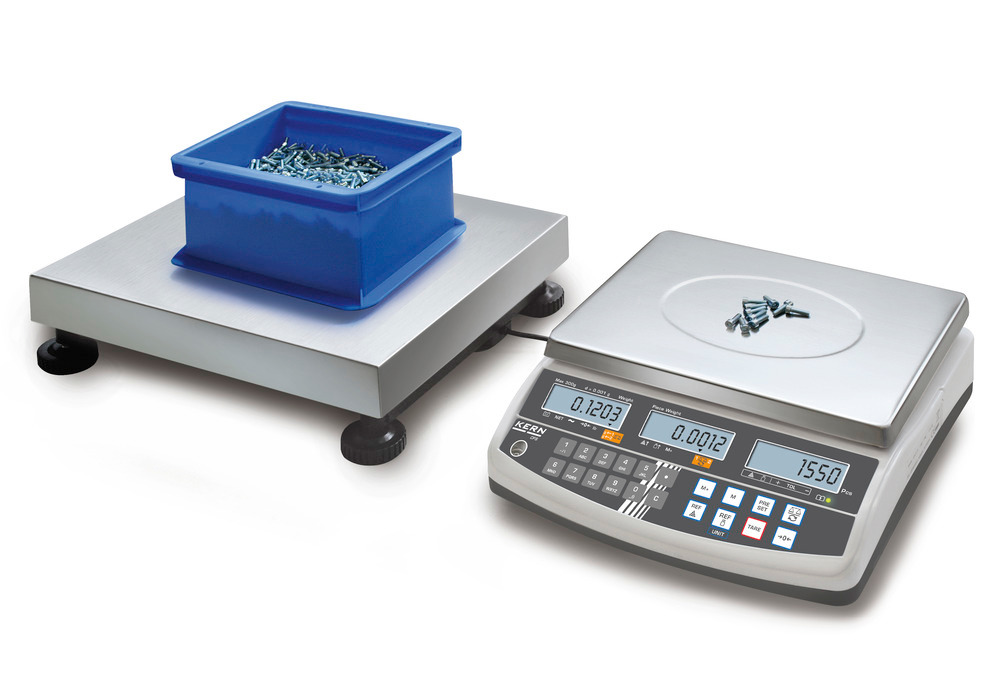 KERN counting scale CCS, up to 30 kg, min. part weight 0.5 g/unit, weighing plate 400 x 300 mm - 1