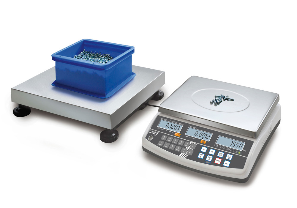 KERN counting scale CCS, up to 6 kg, min. part weight 0.05 g/unit, weighing plate 230 x 230 mm - 1